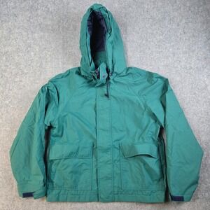 VTG Eddie Bauer Gore-Tex Jacket Mens S Green‎ Hooded Parka Waterproof Outdoor
